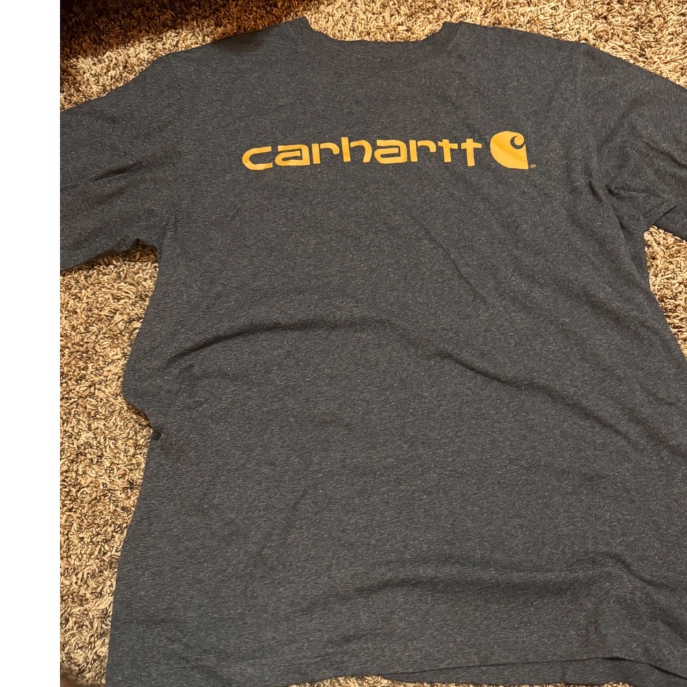 Carhartt Mens Graphic Logo Short Sleeve T-Shirt Charcoal Grey Large